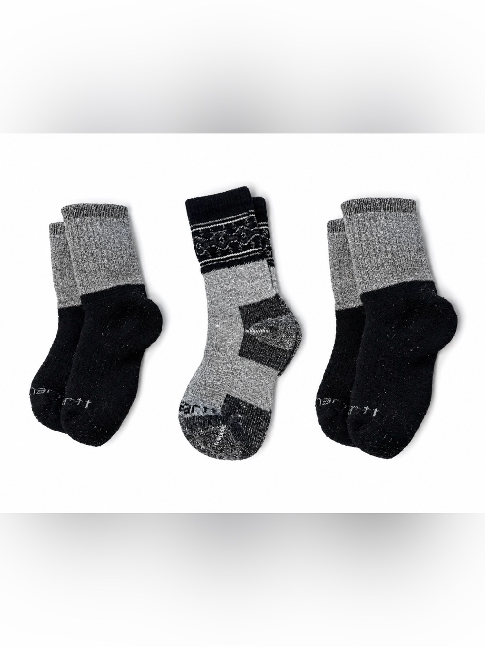 Carhartt Women's Heavyweight Socks - Gray & Black (3 Pair)